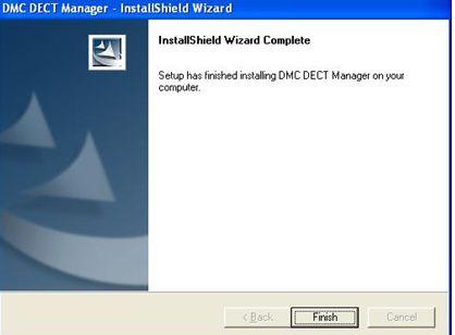 Manage DMC DECT Manager Installation 8. The DMC DECT Manager installation starts.