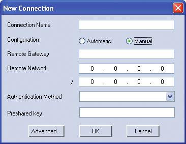 In the Remote Network field, enter the internal IP address and subnet mask of your Fortigate unit.