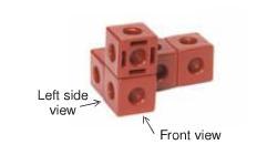 Remember that, when you look at views of an object, internal line segments show changes in depth. Example: Use linking cubes.