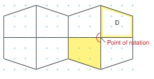 Section 8.4: Identifying Transformations Here is a design that shows 3 different transformations: Translation: The shaded shape is translated 6 units left. Its translation image is shape A.