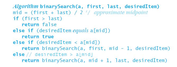 Binary Search of a Sorted