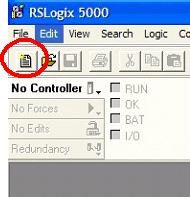 Getting started Connect Allen Bradley ControlLogix controller via Ethernet/IP 4.4 Connect Allen Bradley ControlLogix controller via Ethernet/IP 4.4.1 Step 1: Start RSLogix5000 Start the software on the PC.