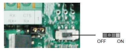 RS485 HD Termination Resistance Switch In Multiplexer applications, enable the termination resistor (ON) ONLY on the last device of the chain, the farthest away from the Multiplexer (assuming