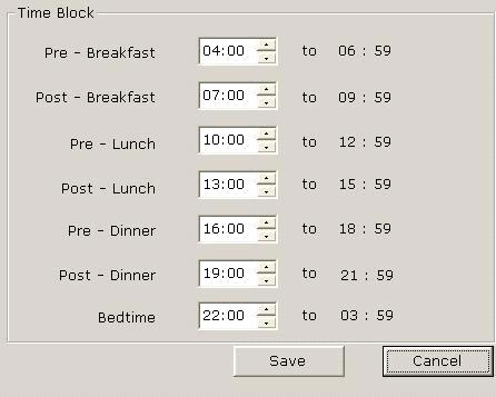 Setting Time Block When you see this: You can: Set Time Blocks. Review the Time block and decide if they match your schedule. GDMS uses Time blocks to organize Data for Reports.