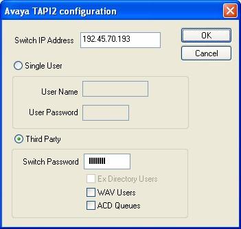and set Switch Password to the IP Office password as defined in Section 3 Step 4. Click OK. 8.