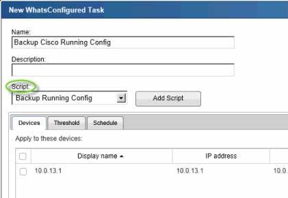 Task scripts are configured from and stored in the Task Script Library. You can associate task scripts with configuration tasks in the New/Edit Configuration Task dialog.