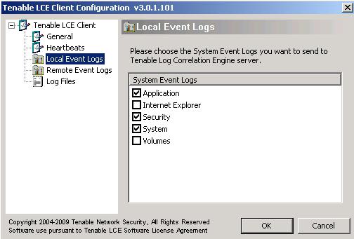 Remote Events Logs The Remote Event Logs tab can be used to configure forwarding of Windows events from remote hosts using WMI.