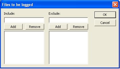 a dialog box will be displayed allowing you to to specify which log files you wish to include or exclude.