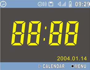 G. Calendar This GPDR 1 includes an electronic calendar and clock.