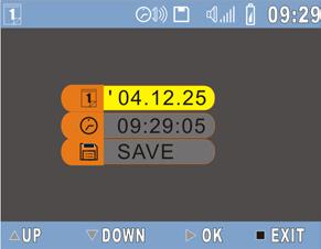 Scroll up/down to change the YEAR and press the centre button of the scroller to confirm and continue. Step 2.