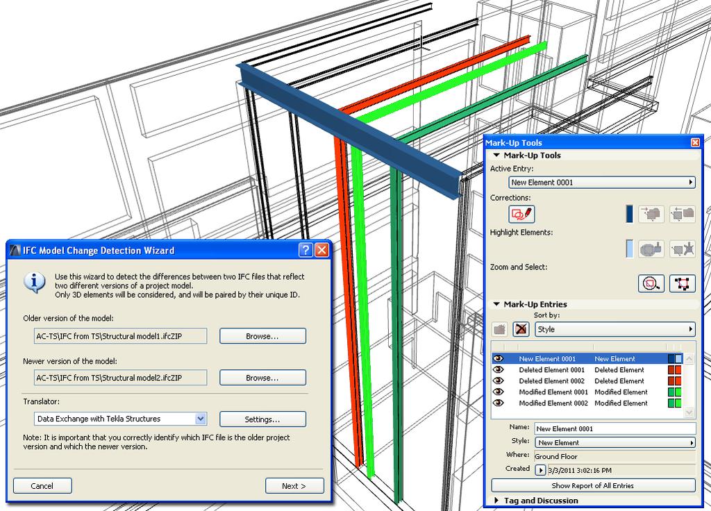 Import Data to ArchiCAD Managing Changes The architectural-structural workflow usually requires several rounds of exchanging information.
