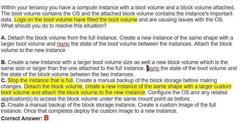 MS Manish a month ago Answer Posted a month ago What I am looking out is Detach the Boot Volume and Block Volume, Increase the Boot Volume
