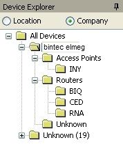 2 User interface Devices with the same location are displayed in a common folder. The folder for a location is automatically created as soon as this location is entered for a device in the GUI.