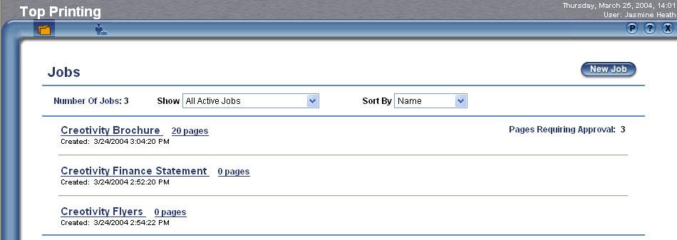 Viewing Your Jobs 3 Viewing Your Jobs The Jobs view shows your company s InSite jobs. 1. Click to select a job.