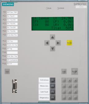 Operation Siprotec 7ST6 can be operated via the operator panel on the front of the unit the Digsi user interface of your PC connected locally to the operator interface or via modem to the service
