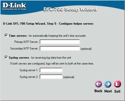 If you don t want to use the builtin DHCP Server or configure it later, choose Disable DHCP Server and click Next when done.