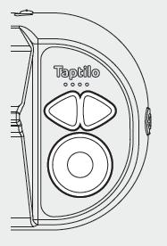 Connect the USB adaptor and USB charging cable to the charging port on the top end of Taptilo device, next to the volume controller. 2.