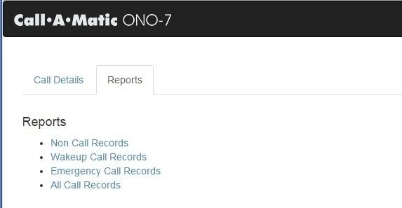 Reports Click on the Reports tab to see the available reports. The following reports are available on the : 1. 2. 3. 4.