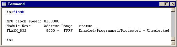 4 NVMC Commands Figure 7-4 illustrates FLASH information listed in the Command Line