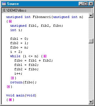 C Source-Level Debugging Procedure Component Figure B-1. Source Component Window B.