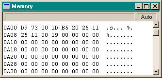 Component Windows Components 3.3.5 Memory Component Window The memory component displays unstructured memory contents or memory dumps (continuous memory words without distinction between variables).