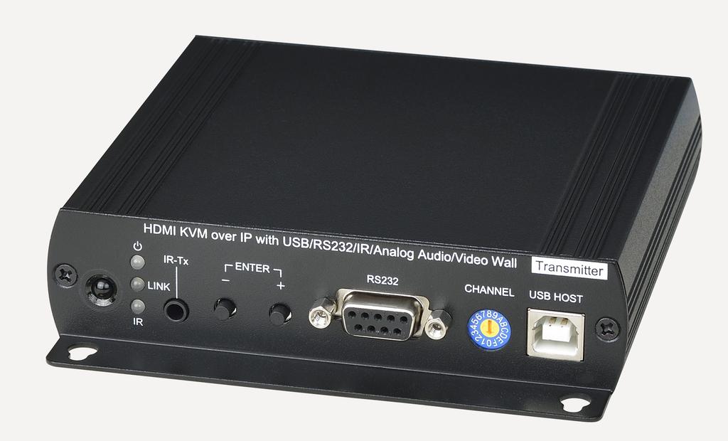 HDMI over IP Extender HP100FT HDMI KVM, USB, RS232, IR over IP - Transmitter HP100FR HDMI KVM, USB, RS232, IR over IP Receiver HP100FT-front view HP100FR-front view HP100FT-rear view HP100FR-rear