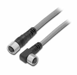 Photoelectric Accessories: Cables Cables with quick-disconnect plugs Industry standard axial and right-angle M8/M2 screw-lock connectors.