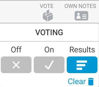 capture total votes for each note Select Vote, then