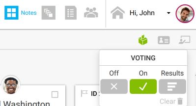 1234567890 Toggle Vote Status from the Wall Facilitators have the option to toggle vote status from within the Wall.
