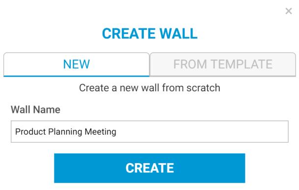 Create a Wall 1 2 3 From Home screen, select Create Wall Name your wall and select Create * Select Join to join your new wall Sign *You