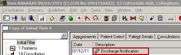 Discharge Notification When a patient is discharged from a hospital, the discharge notice can be sent to your Gateway.