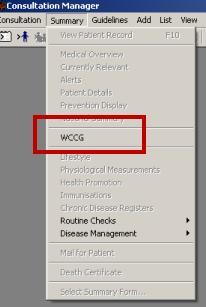 Login to WCCG from Consultation Manager To be able to login to WCCG via Consultation Manager, you need your WCCG account details which are provided by your Local Health Board (LHB)/ NWIS Primary Care