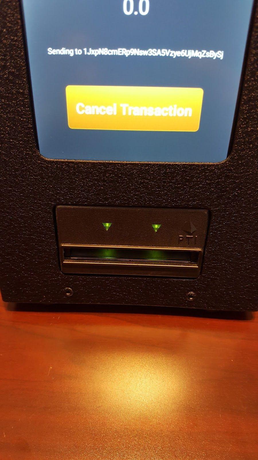 Once all bills have been inserted, tap the complete transaction button, BTC will be sent instantly to