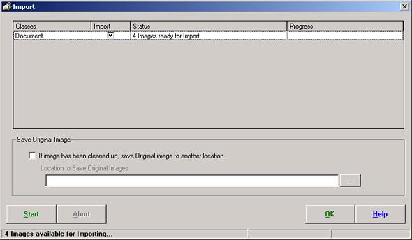 Import dialog box Introduction After the files have an approved status, you can import the files into the database and document vault. The system then removes the files from Advanced Import and Index.