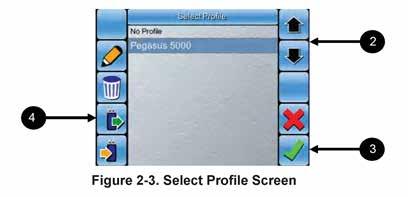 Use the Up and Down Arrows or the numeric keypad to select a profile. 3.