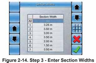 Illustration 15 - Step 2 - Enter Number of Sections 3. Use the numeric keypad to enter the number of sections. 4. Select to confirm. 5.