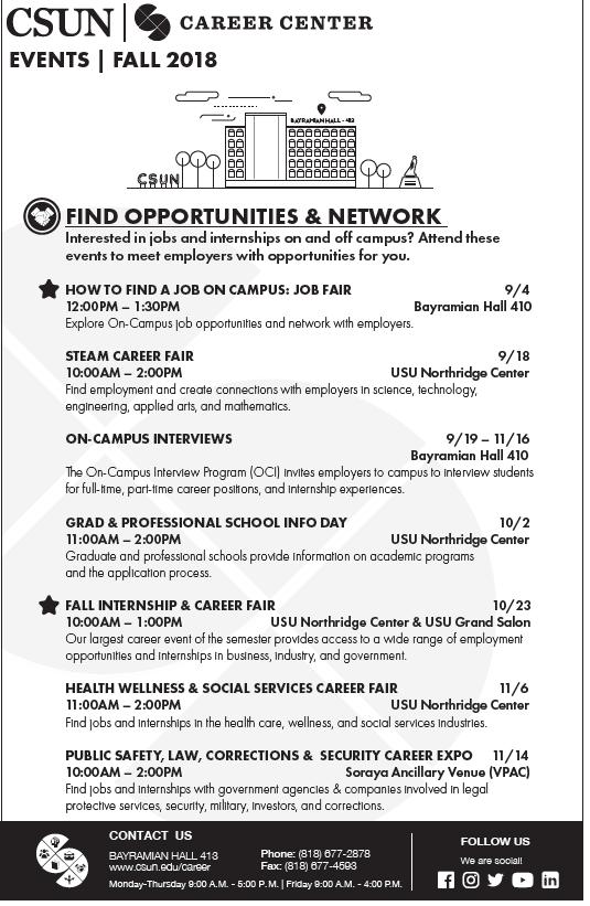 THE EMPLOYMENT SEARCH CSUN Career Center BH