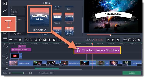Step 6: Save your movie When you're finished with your video, it's time to save it in a format that can be viewed in any video player. 1. Click the Export button to open the exporting options. 2.