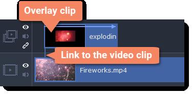 Title track The title track holds all of your text clips, as well as callouts and stickers. Clips on this track are linked to a corresponding clip on the main video track.