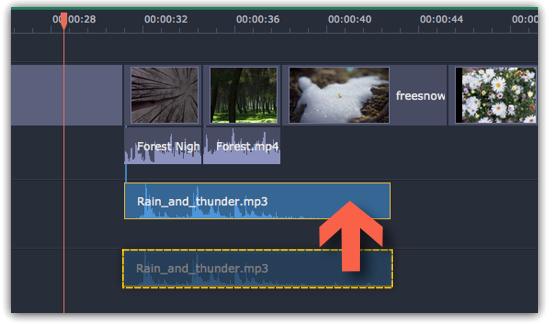 Audio properties To open the properties for any audio, including built-in audio on the video track, select the clip on the Timeline and click the Audio Properties button on the toolbar.