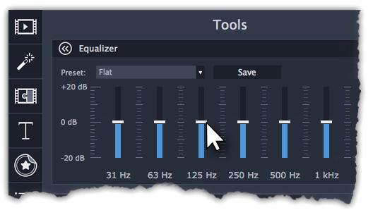 tools. There, scroll down in the audio tools and click Equalizer.