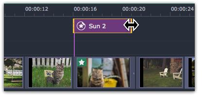 Step 3: Edit the sticker Change length To change how long a sticker appears on the video, drag the edges of the sticker clip on the Timeline.