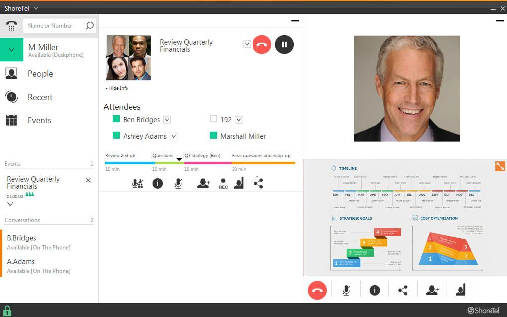 EFFORTLESS COLLABORATION Track the agenda Easy controls Sharing is a click away Secure from anywhere Manage