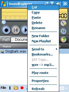 Playlists Playlists enable creating a sequence of audio files for playback. M3U playlists created in Winamp on your desktop PC can be copied onto your PocketPC for using with VITO SoundExplorer.
