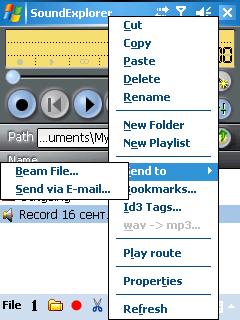 You can add both single files and entire folders to playlists. To do so, tap-n-hold at the file manager area while in playlist and select the desired option.