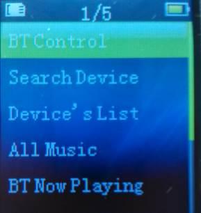 1. B/T Control : use to turn on or turn off Bluetooth. 2. Search Devices: use searching Bluetooth. 3. Device s List: use to select and connect Bluetooth. 4.