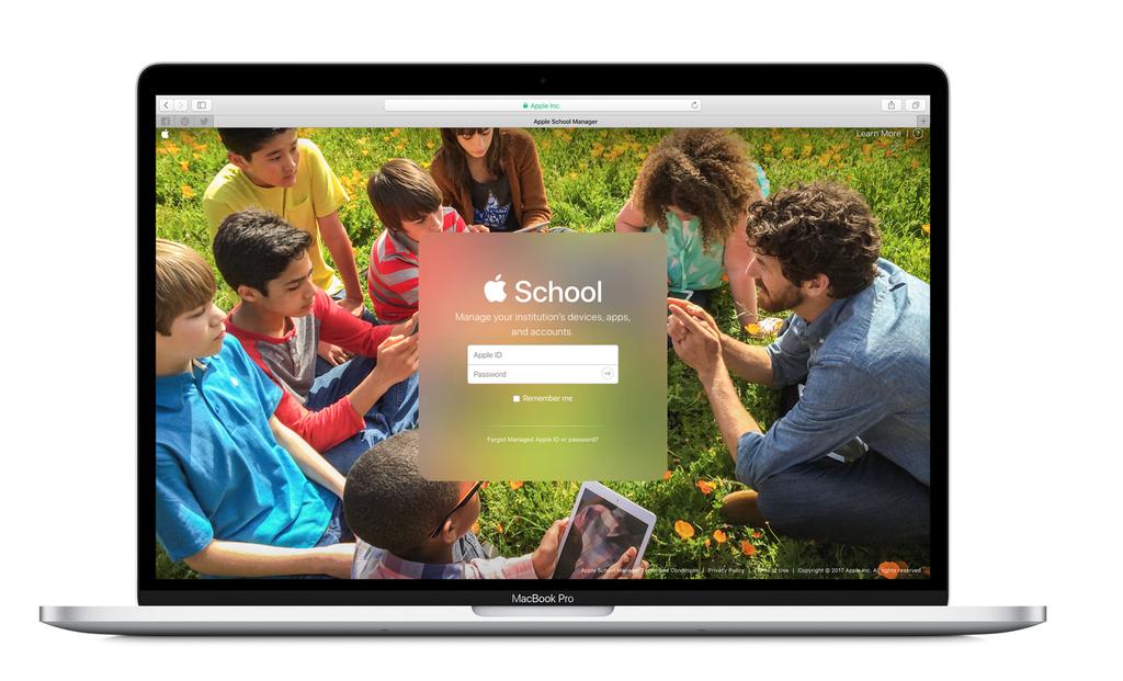 Overview Apple School Manager is a service that lets you buy content, configure automatic device enrollment in your mobile device management (MDM) solution, and create accounts for your students and