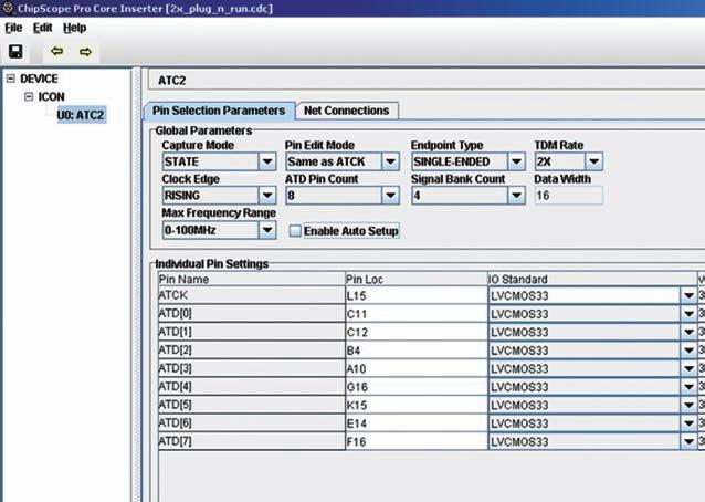 A quick tour of the application Design step 1: Create the ATC2 core Use Xilinx Core Inserter or EDK to select your ATC2