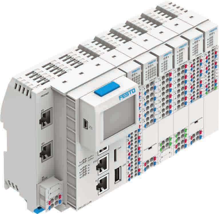 Plug-in features of the automation system CPX-E For comprehensive PLC functions and multi-axis applications with interpolation, the automation system CPX-E can be easily integrated
