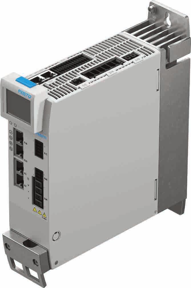 Plug-in features of the servo drive CMMT-AS The price- and size-optimised, compact servo drive CMMT-AS is an integral part of the automation platform from Festo.